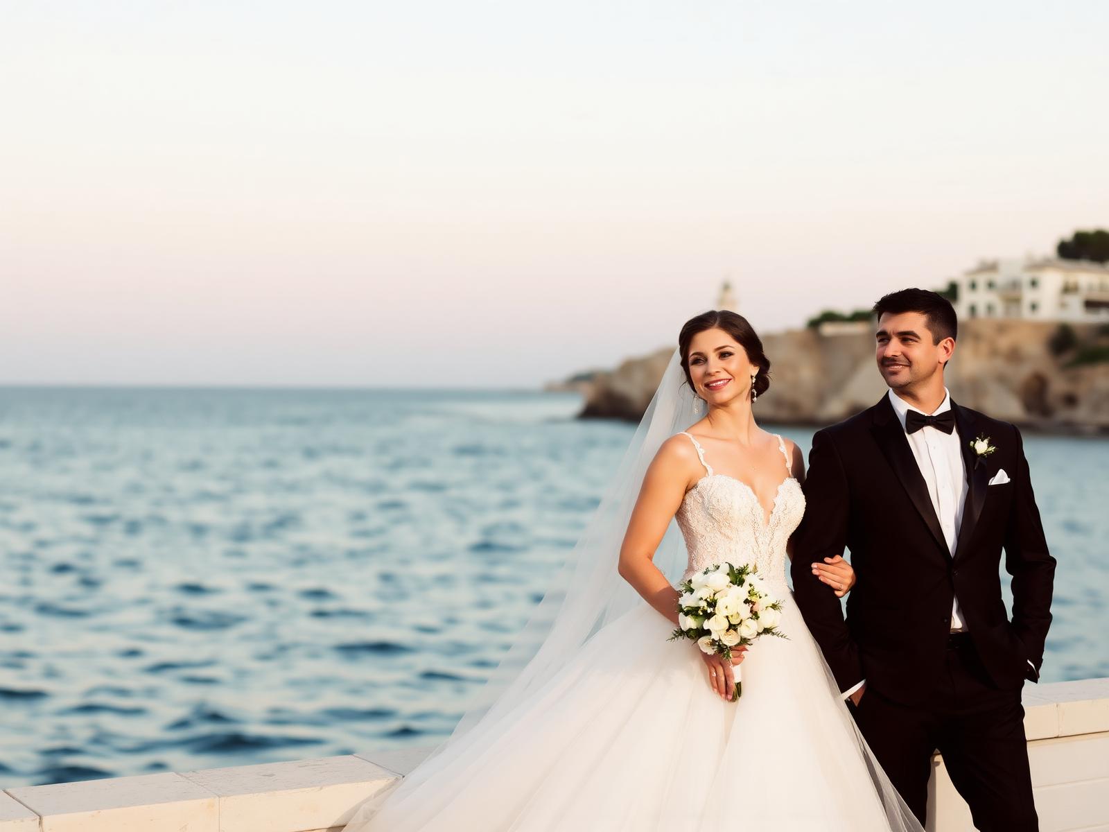 Sahil Düğün Portresi